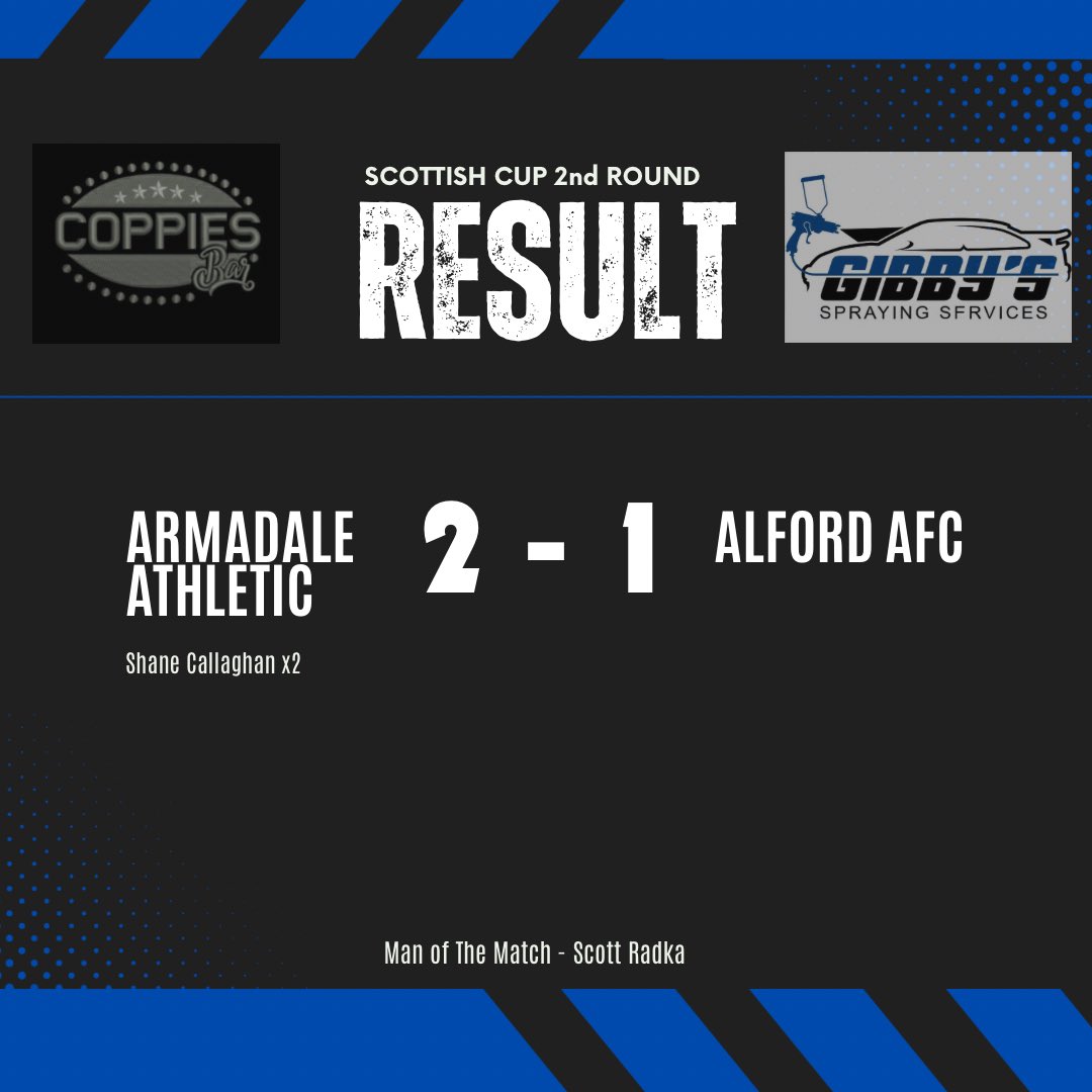 FcArmadale's tweet photo. Again far from our best but a wins a win in the Scottish Cup. Boys defended well when we had to and scored couple of cracking goals. 

Into the hat for the next round 🎩

All the best to @AlfordAFC for their season 👍 https://t.co/cnQu9iWyvL