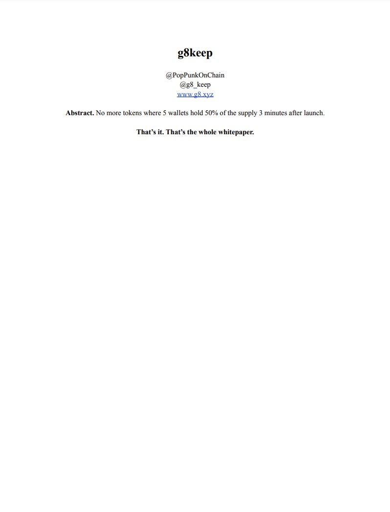 Today we are excited to officially release the g8keep white paper.