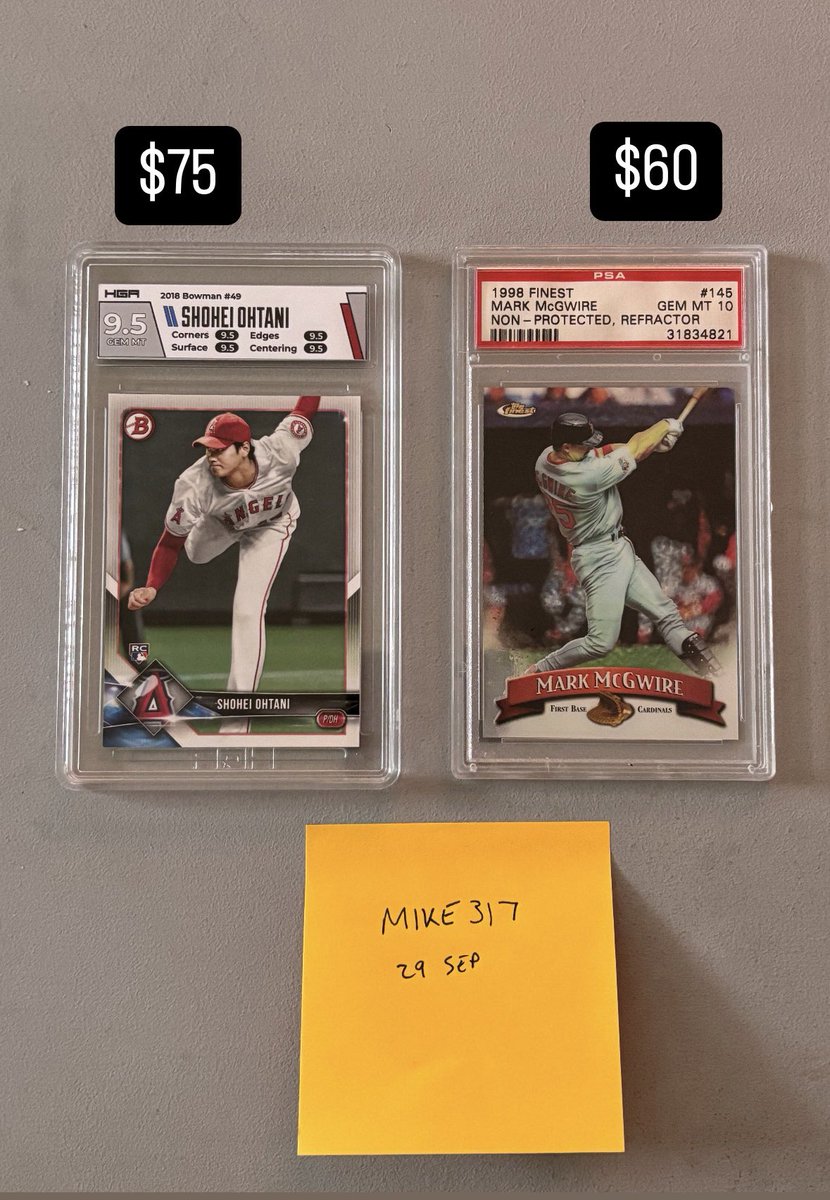 Mike317_Cards's tweet photo. @cardboardbst All OBO / shipped. The bigger the deal, the more room I have. Any offer is better than no offer https://t.co/73SSz2aXxI