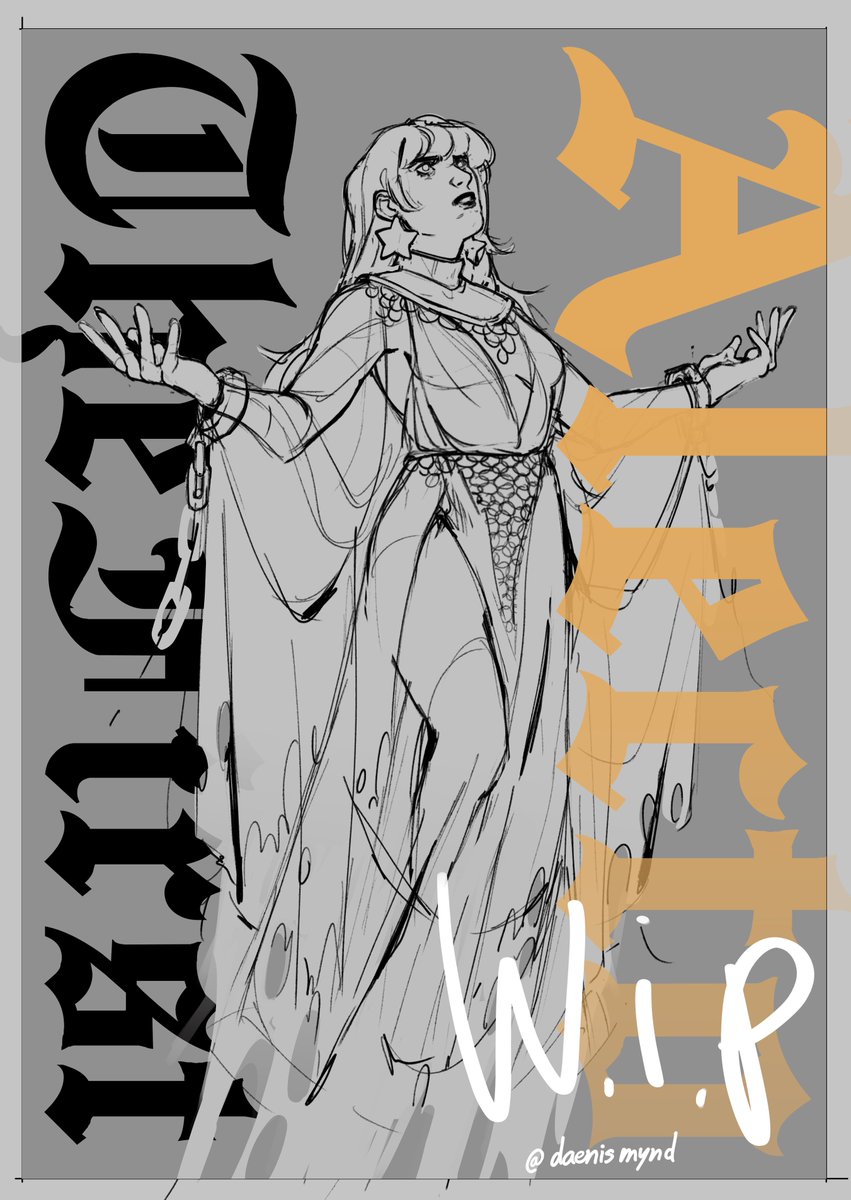 The wait for Alecto is going great-
I wanted to draw best girl. Hopefully I'll end up with a cool poster before the forth book drops

#TheLockedTomb