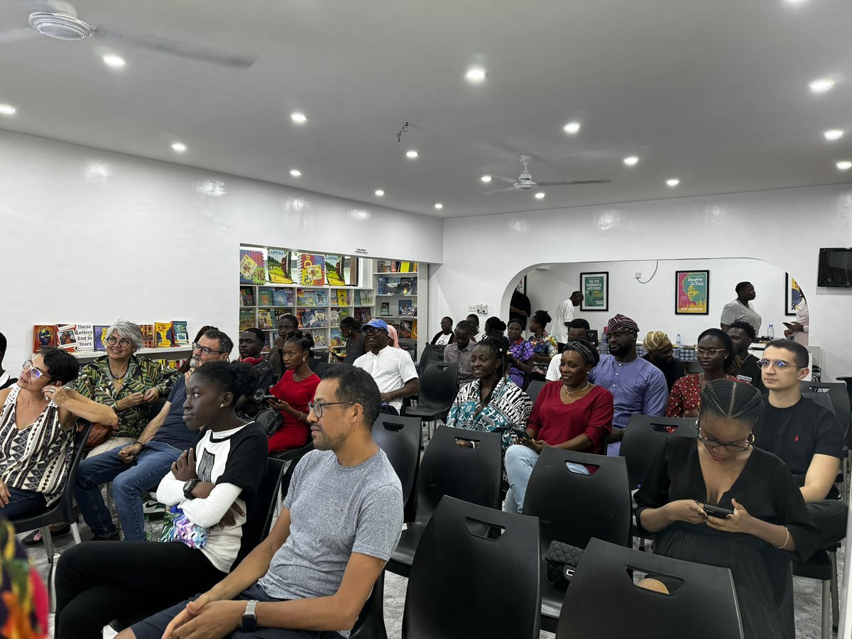 lolashoneyin's tweet photo. We had a wonderful time at the Spanish Cinema Day at @Ouida_Lagos where we watched films directed by 4 Spanish filmmakers. Spanish snacks and excellent discussions afterwards. Delighted to welcome the Spanish Consul. https://t.co/F5OUWo6L7K
