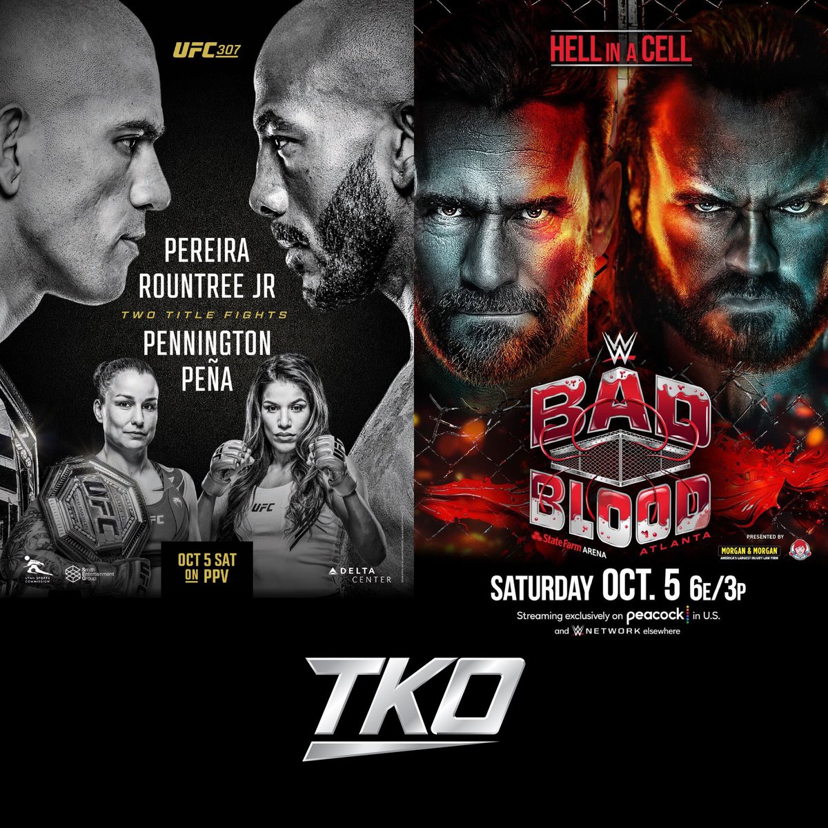 #WWEBadBlood and #UFC307 going down on the same day? We’re all in! You won’t want to miss a second of the action 🔥👊 <a href="/WWE/">WWE</a> <a href="/ufc/">UFC</a>
