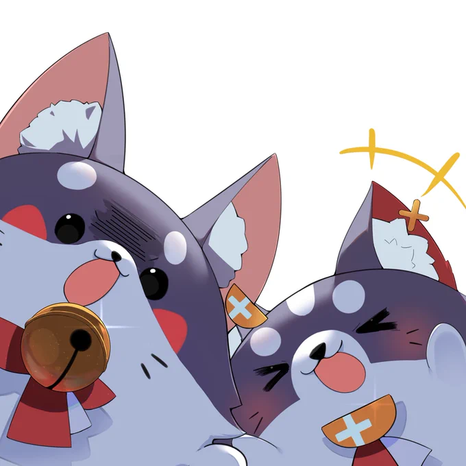(「・ω・)「がおーミオファにするぞ!! #みおーん絵 