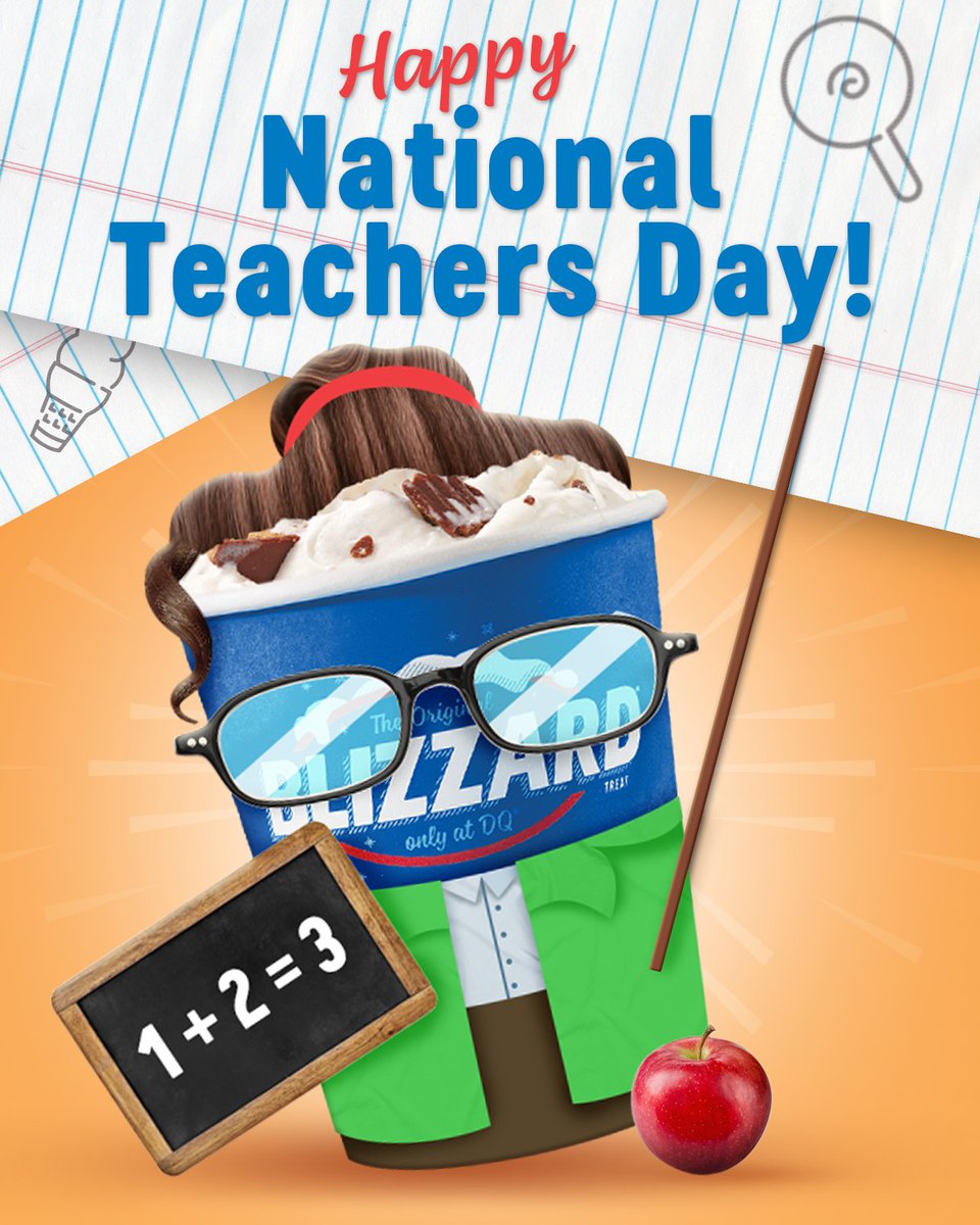 Cheers to the incredible teachers shaping the younger generations' minds! Let's all celebrate World Teachers Day with a sweet treat from #DairyQueen.🍦🍎🌟

Shout out your favorite teacher and tell us how they've inspired you. 

#FourteenFoods #DairyQueen