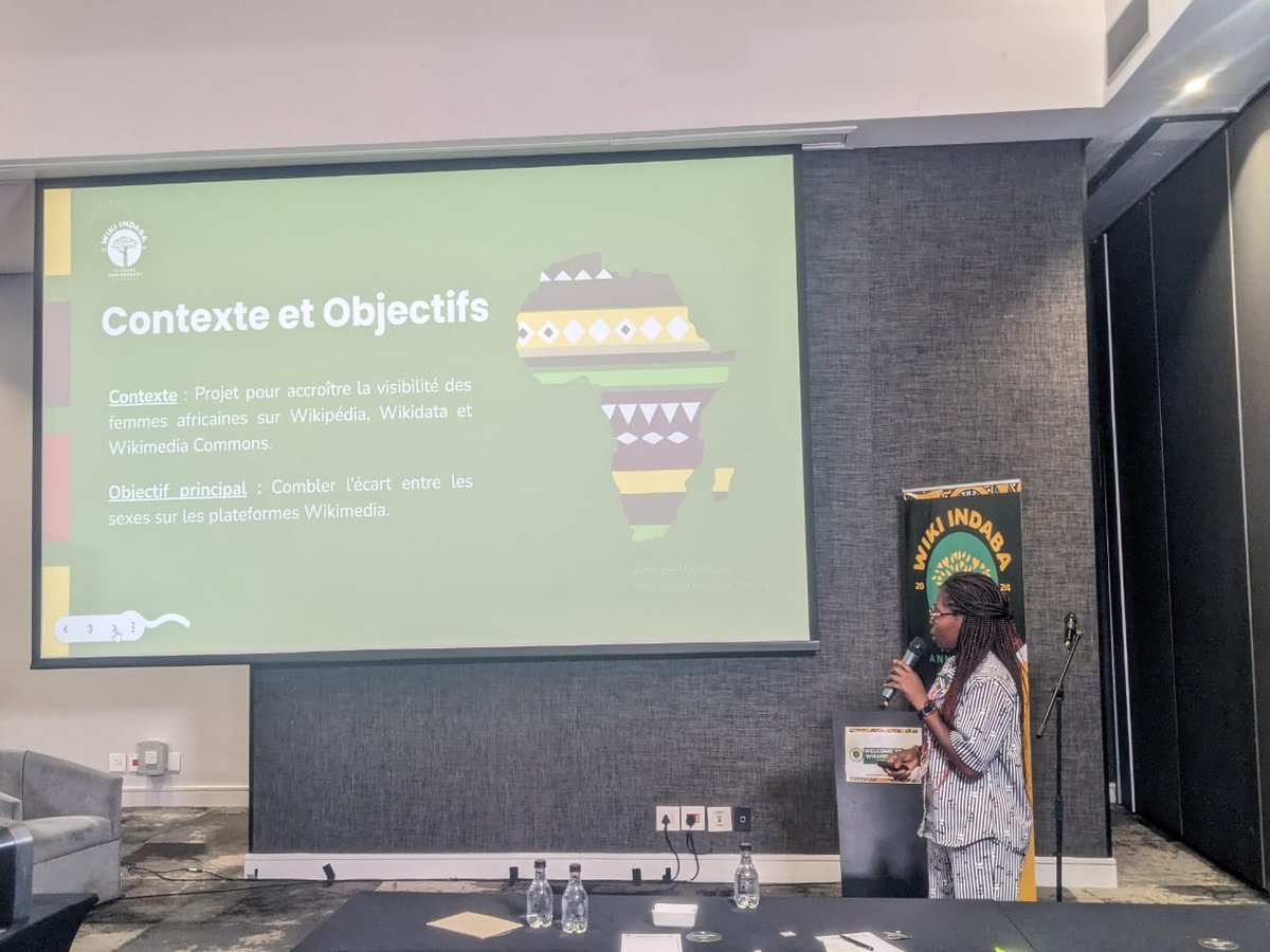 Aimeabibis's tweet photo. Day 2: Just wrapped up our Lightning Talks at #WikiIndaba2024! It was an incredible opportunity to share our experiences from the Gender Equality project in #Benin. Thank you to everyone who joined us and contributed to the discussion!
#GenderGap
#WikimediaBj
#Wasexo https://t.co/8wRvwVknZN