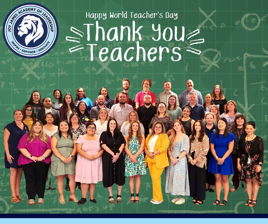 Happy World Teacher's Day to our fabulous educators!!!!  We are so thankful for all that you do for our leaders! We love you!  💙🤍