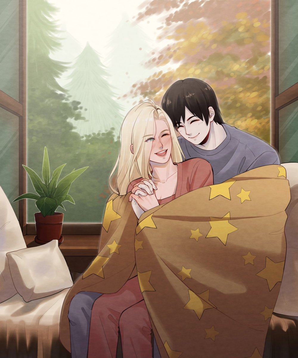 perfuhm's tweet photo. Wrapped in the softness of a blanket and your embrace.

©️ #saiino art commissioned by @/lussiecat https://t.co/iOEkbJxuIZ