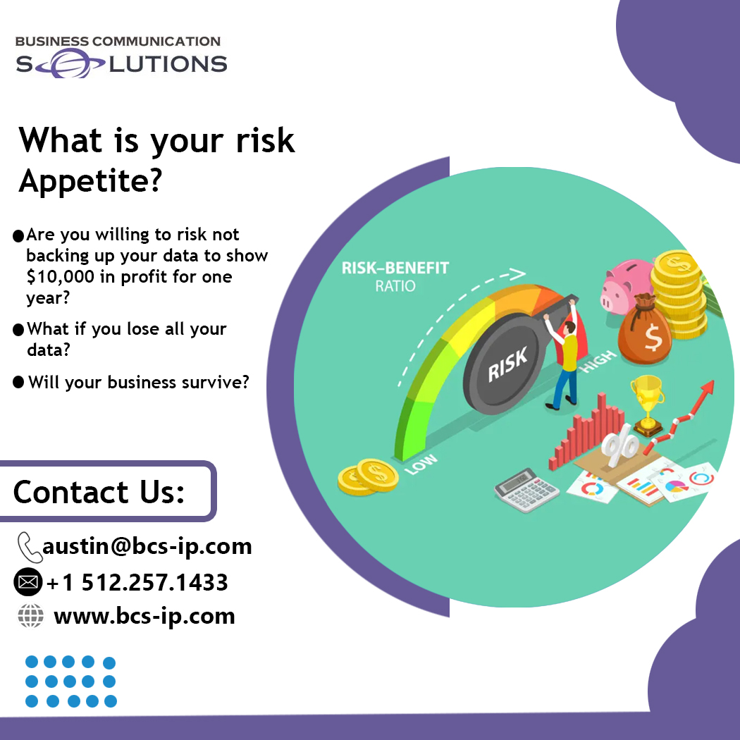 bcs_ip's tweet image. How much risk can you handle? Your risk appetite shapes your IT strategy! At BCS, we assess your needs and provide customized solutions to keep your data safe. 
bcs-ip.com/cybersecurity-…
Contact us:
Phone: +1 512-257-1433
Email: austin@bcs-ip.com
Website: bcs-ip.com