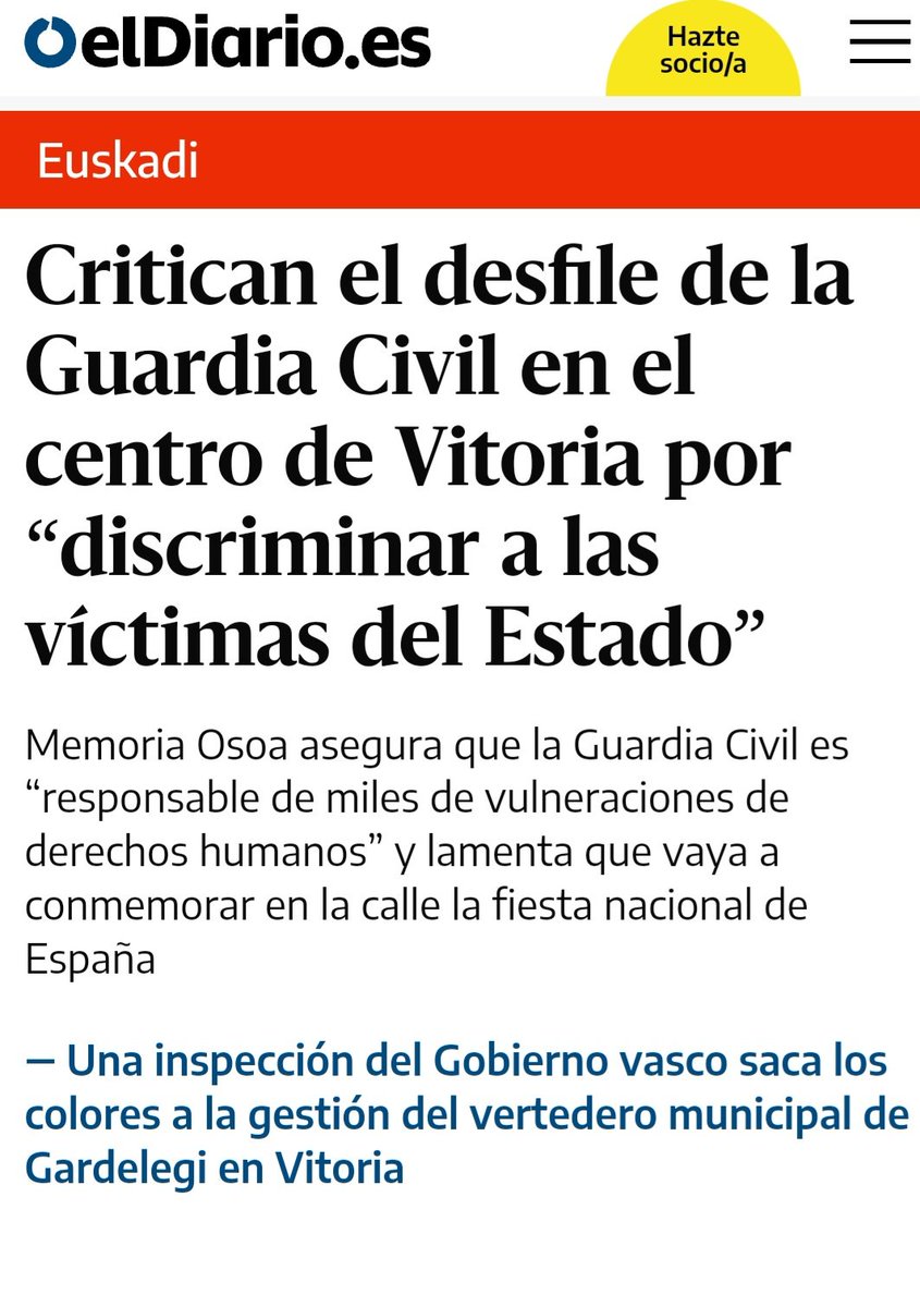 Por mucho que os empeñeis en blanquear su historia, gran parte de la ciudadania de este país, de diferentes condiciones e ideologias, ve a la Guardia Civil como un grupo terrorista y no un cuerpo de seguridad. Esta semana han echado en ETB Lasa y Zabala, por si os sirve de pista