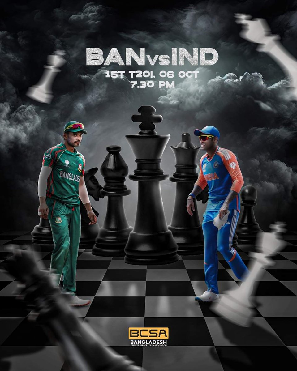 BCSA_Tigers's tweet photo. Tomorrow, the Tigers take on India in the first T20I of the series at Gwalior 🏏

#BANvsIND #BCSA https://t.co/O5YXRvjlXs