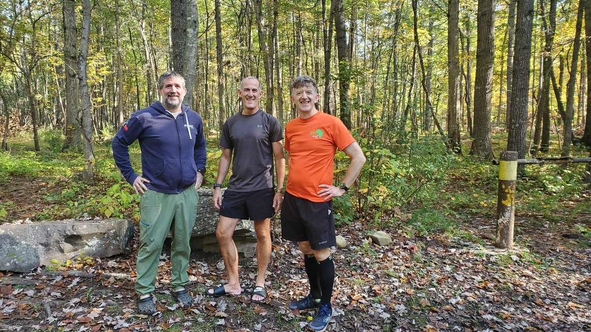 Our midnight runners.....post-run.  Dan, Scott, &amp; Kevin.