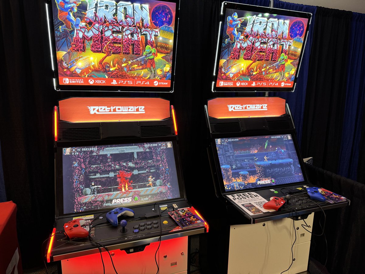 Retroware @ PAX East (@retroware) on Twitter photo We’re all set up in Pittsburgh for <a href="/PghRetroGaming/">Pittsburgh Retro Gaming</a>!! Come play IRON MEAT and get a free poster 🥩 We’re all set up in Pittsburgh for <a href="/PghRetroGaming/">Pittsburgh Retro Gaming</a>!! Come play IRON MEAT and get a free poster 🥩