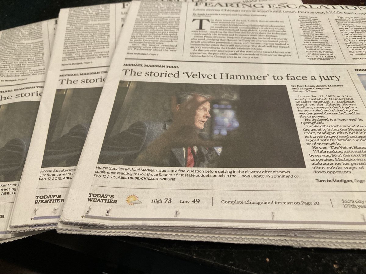 Ray Long (@raylong) on Twitter photo Ex-Speaker Michael Madigan wielded the gavel in the Illinois House for a nationwide record 36 years. Now the only gavel that counts is the one in a federal judge’s hand. Sunday paper reviews The Velvet Hammer’s career <a href="/jmetr22b/">Jason Meisner</a> <a href="/crepeau/">Megan Crepeau</a> & me Ex-Speaker Michael Madigan wielded the gavel in the Illinois House for a nationwide record 36 years. Now the only gavel that counts is the one in a federal judge’s hand. Sunday paper reviews The Velvet Hammer’s career <a href="/jmetr22b/">Jason Meisner</a> <a href="/crepeau/">Megan Crepeau</a> & me