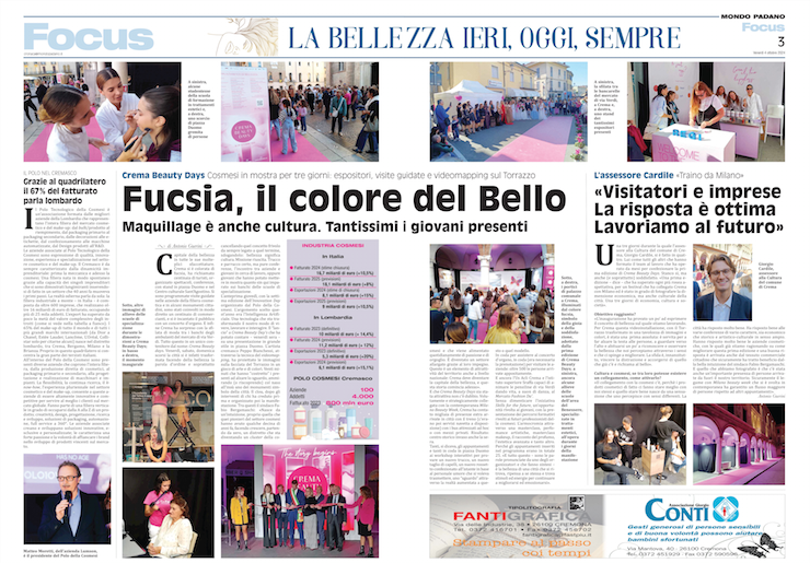 mondopadano's tweet photo. Fucsia, il colore del Bello.
Il successo della manifestazione #Crema Beauty Days, tre giorni  dedicati al settore della #Cosmesi, che nel Cremasco conta 100 aziende e  4mila addetti.
https://t.co/ezfOT8OyO2 https://t.co/rxUBJjlZZC