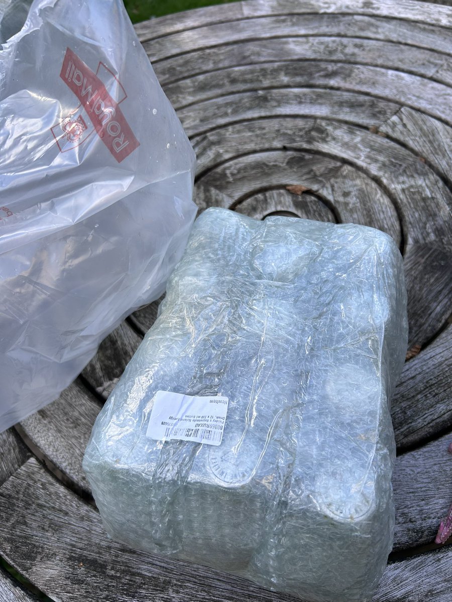 EOngley's tweet photo. @AmazonHelp Received normal subscribe and save delivery of Purdeys but so badly packed two bottles were broken.
Website says item is ineligible for refund or replacement, so currently I have a cut hand, no drinks as shards of glass caught in the caps &amp; am out £15.30…any help? https://t.co/cwfW5xKanz