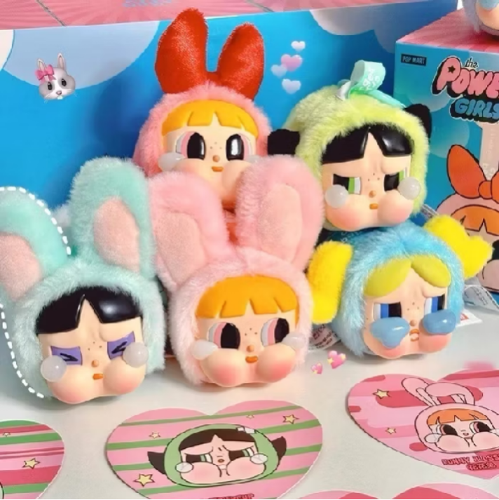 #กล่องสุ่มarttoy  POPMART CRYBABY x Powerpuff Girls พวงกุญแจน่ารัก พิกัด 🛒📍Shopee s.shopee.co.th/2LG3e9oJ3y