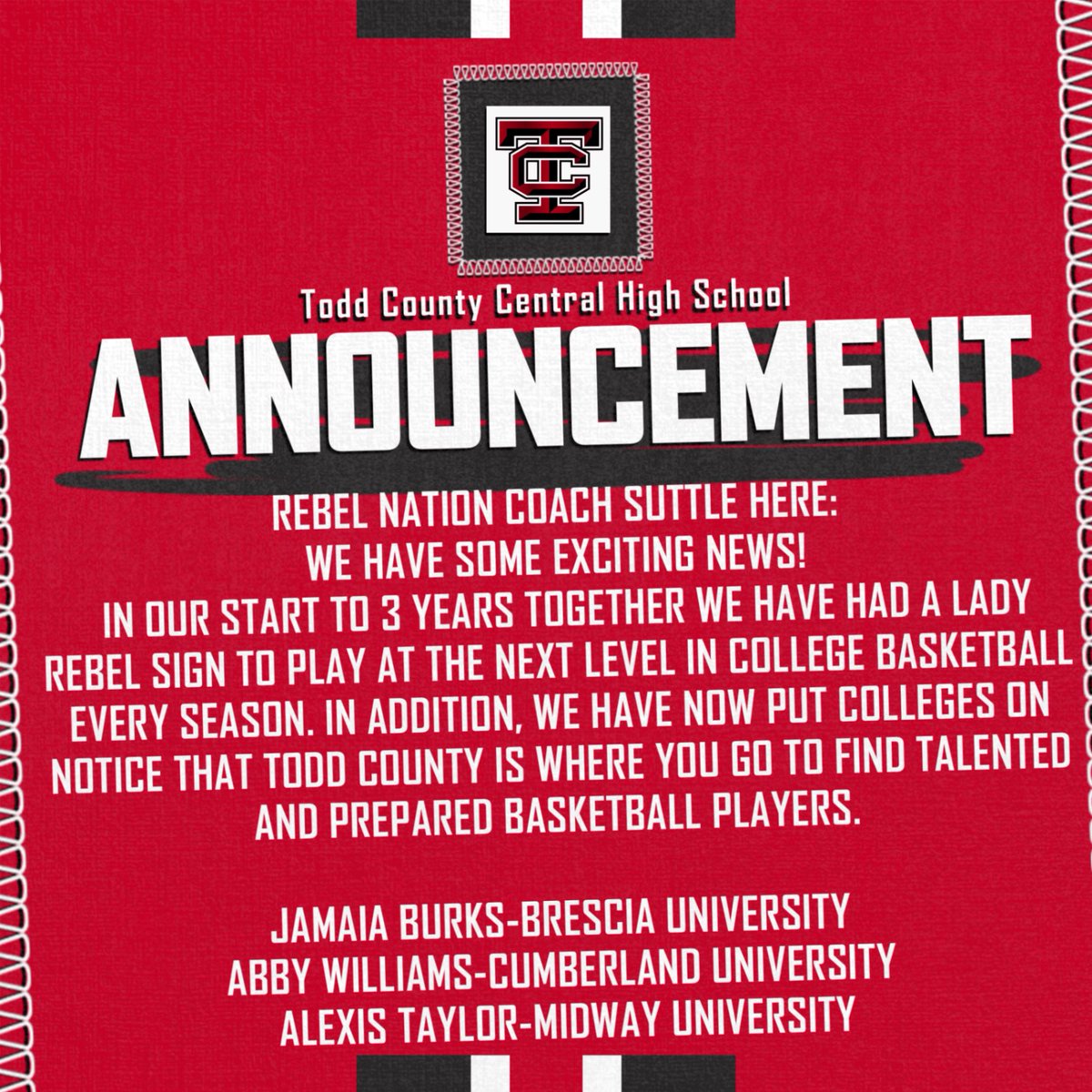 TCCHS Lady Rebel Basketball (@tcchslady) on Twitter photo 