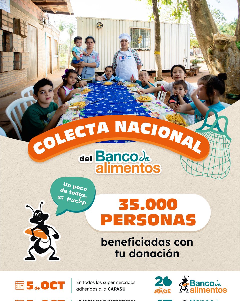 #DespuesDelMate conversamos con 🗣️ José San Martín, Pdte. del <a href="/BdA_Py/">Banco de Alimentos</a> 
⏹️ El Banco de Alimentos realiza su 20 ª Colecta Nacional de Alimentos para recolectar 50 mil kilos de alimentos no perecederos para más de 35 000 personas que viven en situación de inseguridad alimentaria