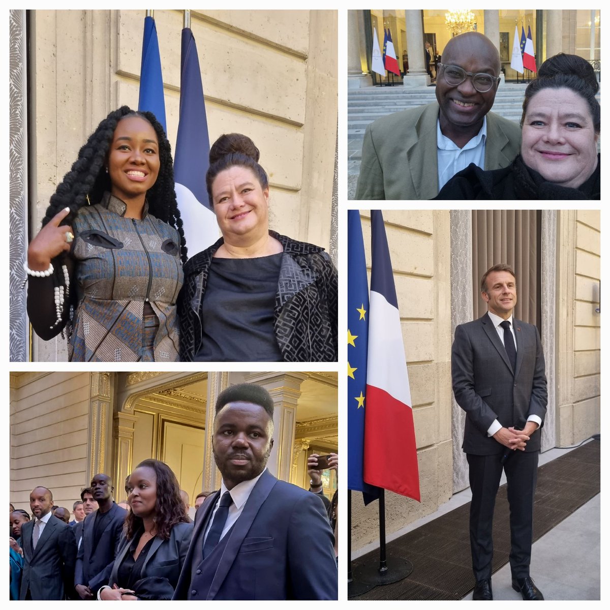 Emmanuelle Blatmann (@eblatmann) on Twitter photo Ravie d'avoir assisté à l'ouverture de la journée #AfricaDay à <a href="/Elysee/">Élysée</a> en présence du Pdt <a href="/EmmanuelMacron/">Emmanuel Macron</a> ! Organisée par la <a href="/french_african/">French-African Foundation</a> et <a href="/sciencespo/">Sciences Po</a> en marge de #Francophonie24 pour célébrer l'excellence africaine.
<a href="/francediplo/">France Diplomatie 🇫🇷🇪🇺</a>
<a href="/livingdemocracy/">Fondation de l'innovation pour la démocratie</a>
<a href="/achille_mbembe/">Achille Mbembe</a>
<a href="/Cillsoul/">#Échí Cillsoul</a> Ravie d'avoir assisté à l'ouverture de la journée #AfricaDay à <a href="/Elysee/">Élysée</a> en présence du Pdt <a href="/EmmanuelMacron/">Emmanuel Macron</a> ! Organisée par la <a href="/french_african/">French-African Foundation</a> et <a href="/sciencespo/">Sciences Po</a> en marge de #Francophonie24 pour célébrer l'excellence africaine.
<a href="/francediplo/">France Diplomatie 🇫🇷🇪🇺</a>
<a href="/livingdemocracy/">Fondation de l'innovation pour la démocratie</a>
<a href="/achille_mbembe/">Achille Mbembe</a>
<a href="/Cillsoul/">#Échí Cillsoul</a>