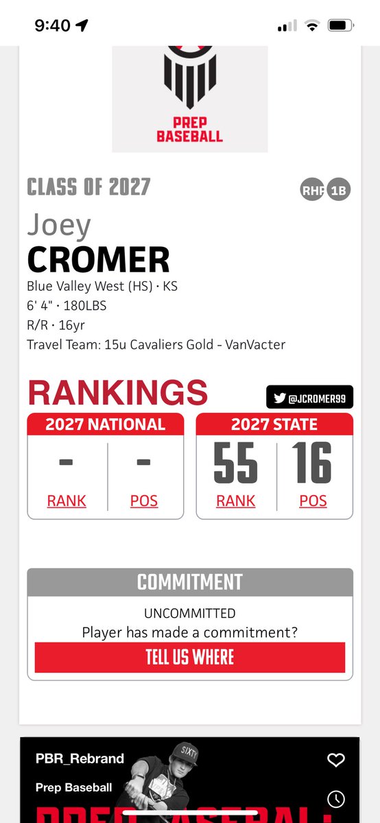 Joey Cromer tweet media