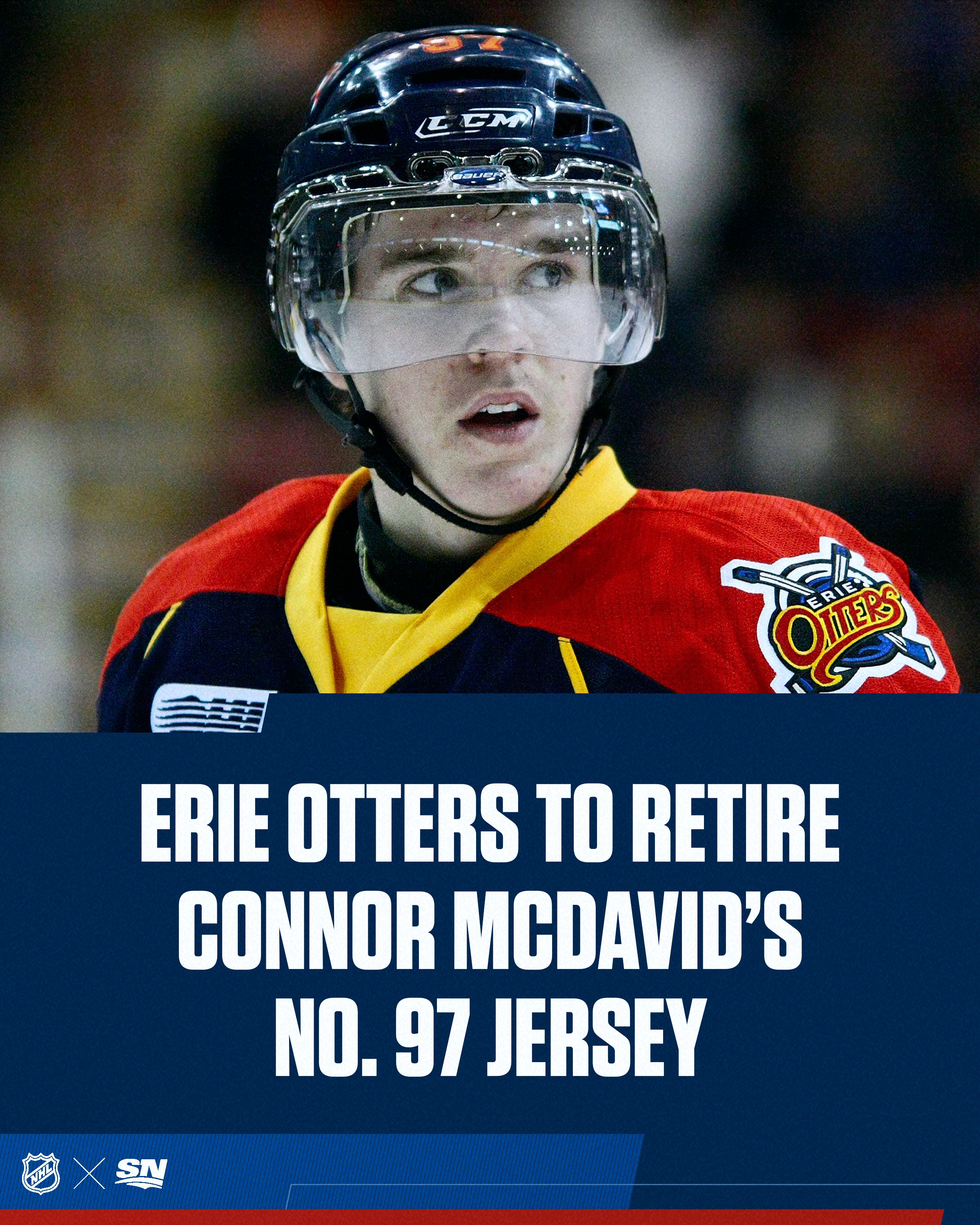 Sportsnet on X Connor McDavid s jersey will be retired by the Erie Otters in 97 days on January 10 2025. https t iirnxsjuqg X