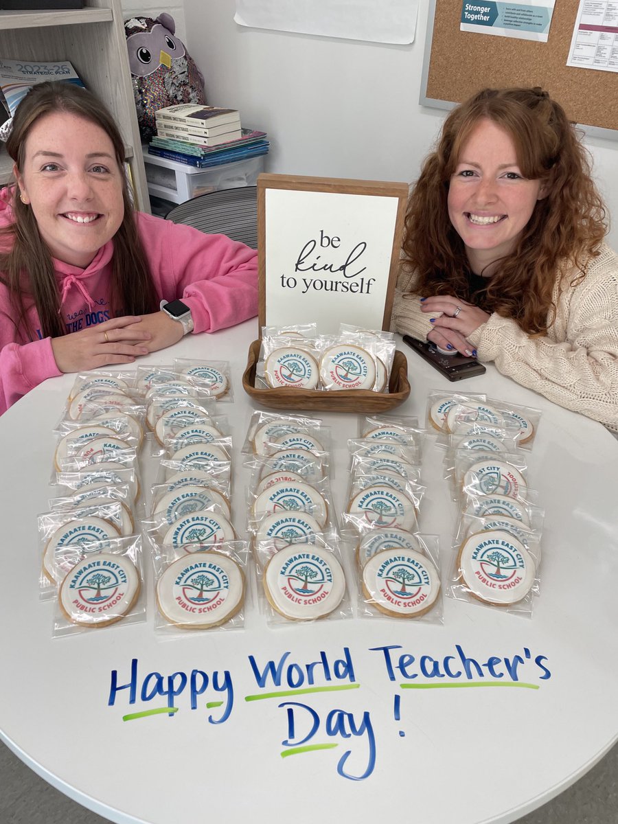 EastCitySchool's tweet image. So proud of all the KECPS educators! Happy World Teacher’s Day! 🧡💚💙#LearningToLead #ReadyToGrow #StrongerTogether