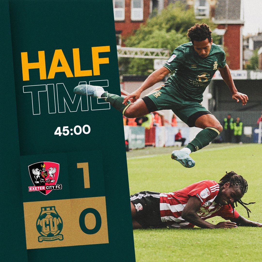 CambridgeUtdFC's tweet photo. Behind at the break. ⏱️

#CamUTD | 🔴 1-0 💚 | HT https://t.co/uNDPPe2FgX
