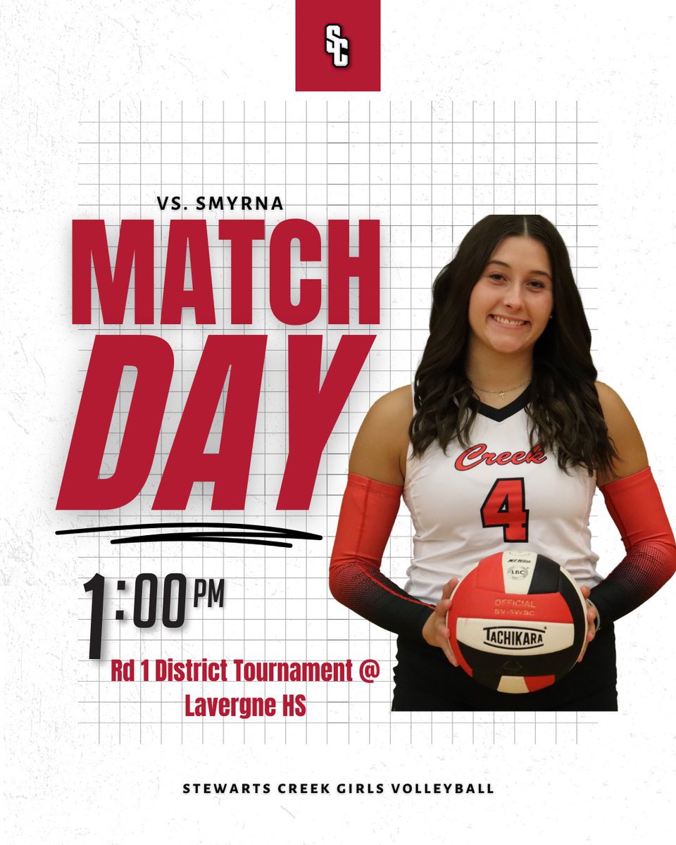Redhawkvolleyball (@sc_volleyball13) on Twitter photo JV District tournament today at LaVergne HS! Our JV girls play Smyrna at 1pm! See you there! #letsgoladyredhawks <a href="/CreekAthletics1/">TheCreekAthletics</a> JV District tournament today at LaVergne HS! Our JV girls play Smyrna at 1pm! See you there! #letsgoladyredhawks <a href="/CreekAthletics1/">TheCreekAthletics</a>
