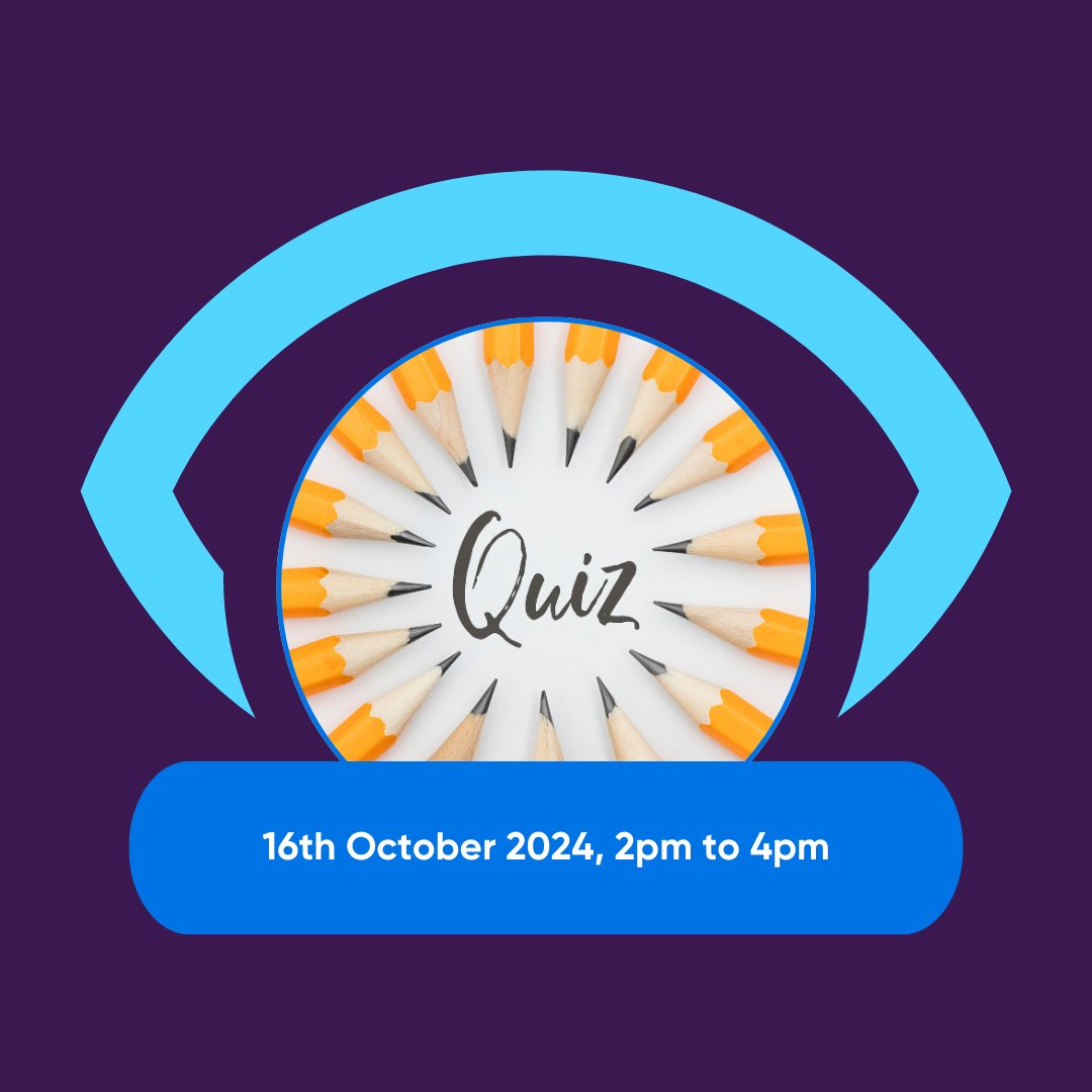 Open_Sight's tweet image. Date for the diary!  Join us for our monthly quiz hosted by the fabulous Geoff on Wednesday 16th October, 2pm to 4pm!  To book your place, simply email info@opensight.org.uk.  Let’s see who will claim the bragging rights this time!     #QuizTime  #OpenSight