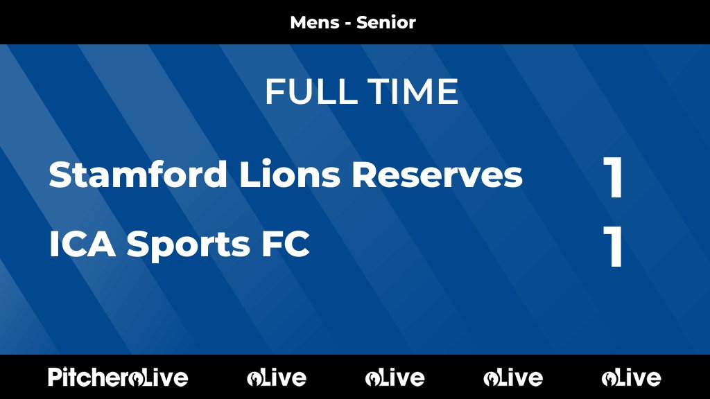 FULL TIME: Stamford Lions Reserves 1 - 1 ICA Sports FC
#STAICA #Pitchero
icasports.com/teams/280818/m…