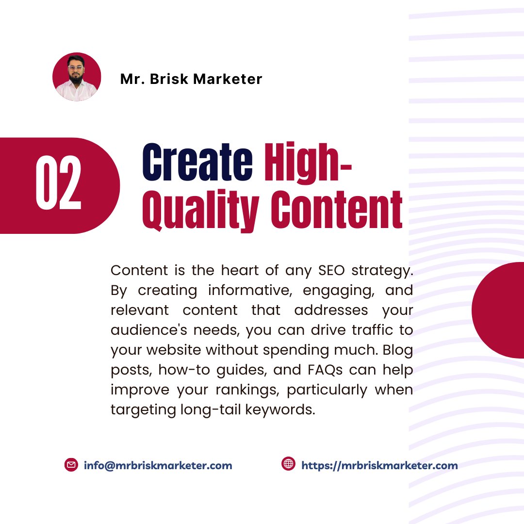 mrbriskmarketer's tweet photo. SEO on a Budget: 7 Cost-Effective Strategies for Small Businesses

1. Prioritize Local SEO 

2. High-Quality Content

3. Optimize with Targeted Keywords

4. Leverage Free SEO Tools

5. Build Backlinks 

6. Optimize Website for Mobile

7. Focus on Long-Tail Keywords 

#BMW #seo https://t.co/FZPLv1P5K7