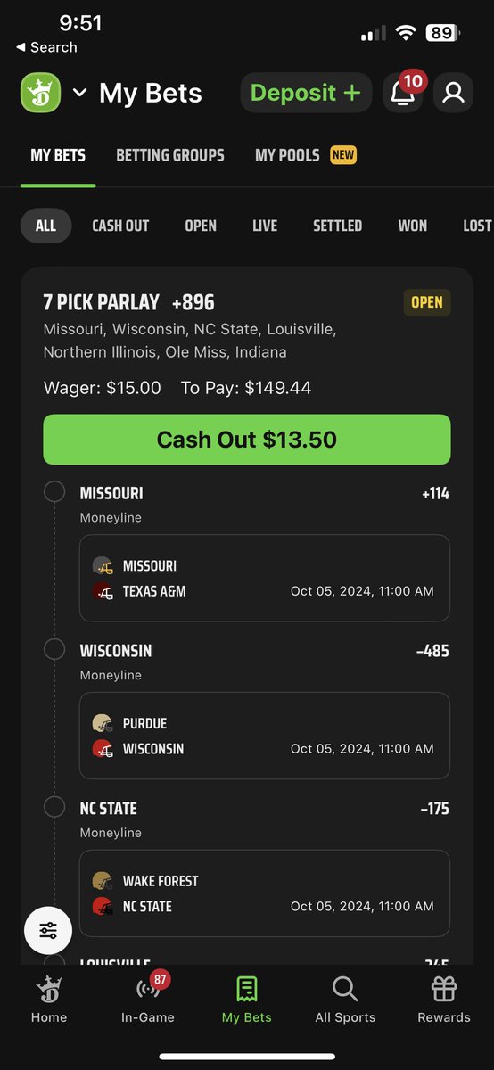 7 leg parlay, if this hits I’m putting it all on Grayson to win gold in the 110m hurdles next Olympics 🥇