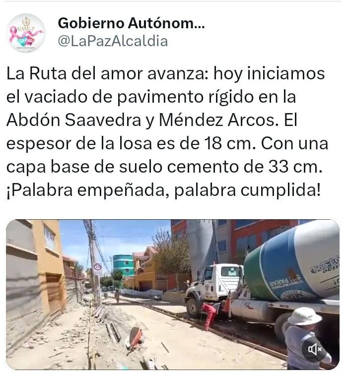lanegraque85193's tweet photo. Otra #SuperCagada d #Alcoholde que en su mentalidad pueblerina y cursi piensa que los enamorados irán d la mano a cortejar a su amada en la "Ruta del Amor" para después subirla a una bicicleta y llevarla por la ciclovía 🤮
Cuánto hemos retrocedido, cuánto estará robando a #LaPaz https://t.co/KPwfS8vNGX