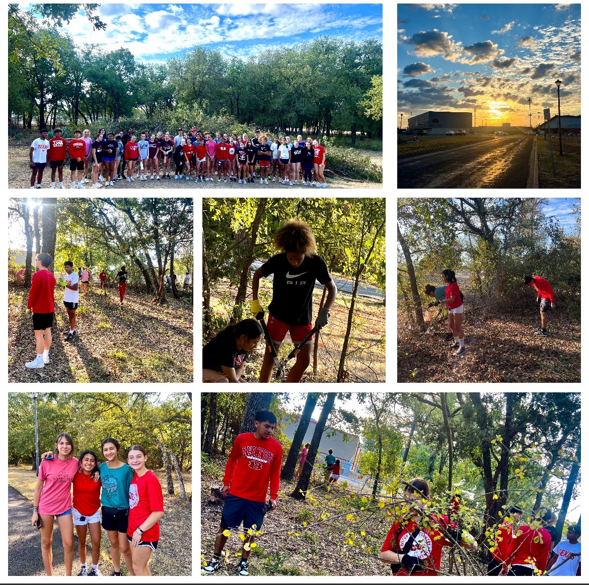Today, Belton XC along with other Fall sports, put in their time making Chisholm Trail park a better/ cleaner place!!  Community Service at its finest!!
<a href="/BeltonHS/">BeltonHS</a> <a href="/BeltonISDAth/">Belton ISD Athletics</a>