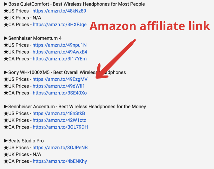 4/ Publish the video on YouTube 

Now, all you need to do is publish this video (you can do this even if you have 0 subscribers)

The most important thing is to include your affiliate link in the video description.

And in the next step, I’ll explain how much this can earn you: