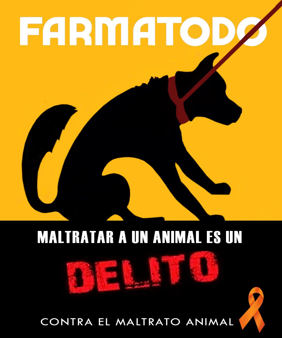 Sres <a href="/Farmatodo/">Farmatodo</a>, haberle causado daño, dolor y sufrimiento a #Manchas es #MALTRATOANIMAL, es decir, es un #DELITO y debe ser castigado por la #JUSTICIA.

#FarmatodoEsMaltratoAnimal #DondeEstaManchas

@Naranjara <a href="/COOLCHANNELTV/">Cool Channel TV</a> <a href="/TheRed_Shadow/">Capitán Red Shadow | Marketing</a> <a href="/Mary_Jar/">🟣Mary X 🐕🐈</a> @TeresaMejia7 @HASANGLO