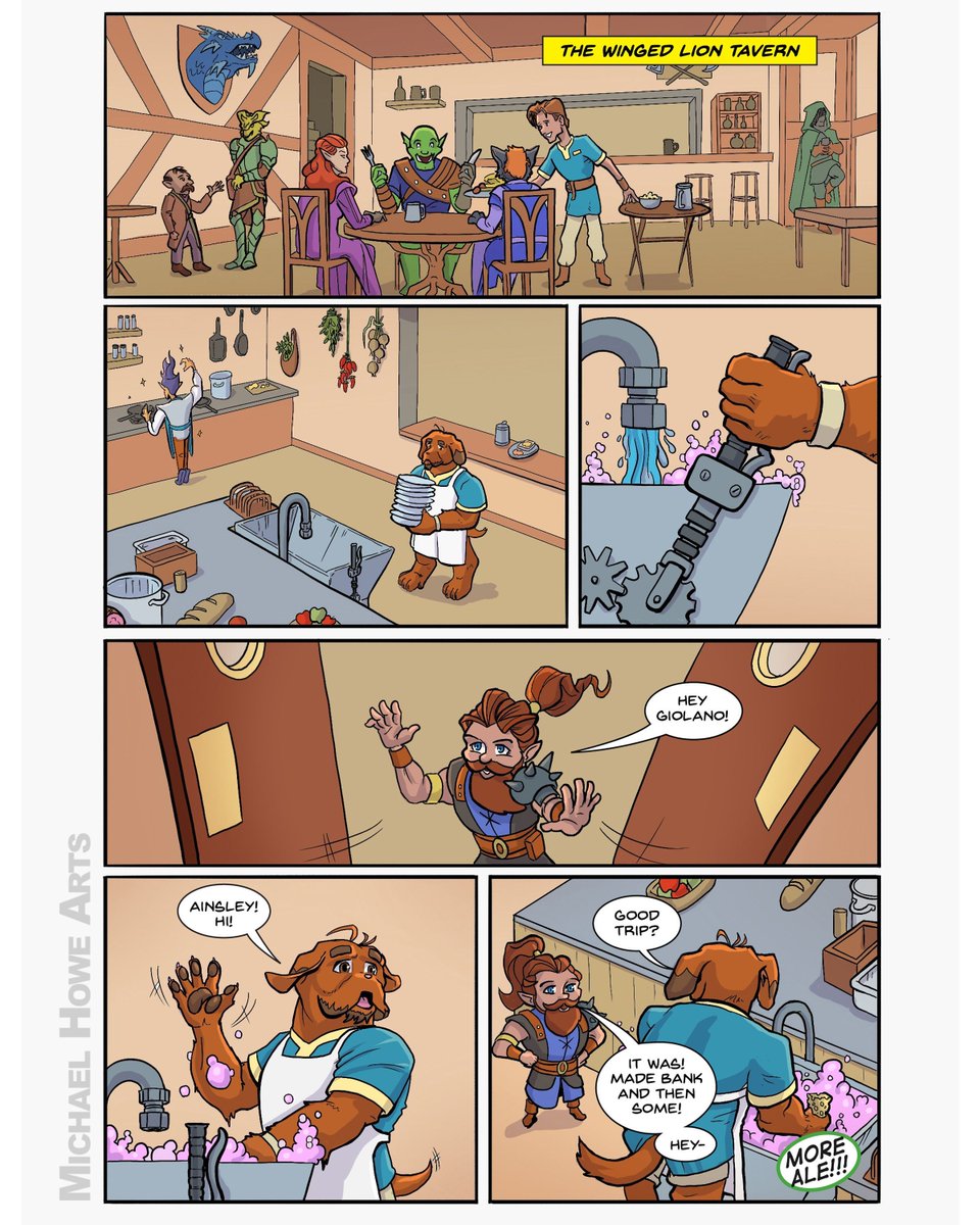 Page 1 of my short cozy fantasy comic: "Small Things, Big Difference." I'll post the next page tomorrow.  

If you're interested, the full comic is available for free if you join my mailing list: buff.ly/3eAXc9G 

#creatorownedcomics #indiecomics #cozy #cozyfantasy