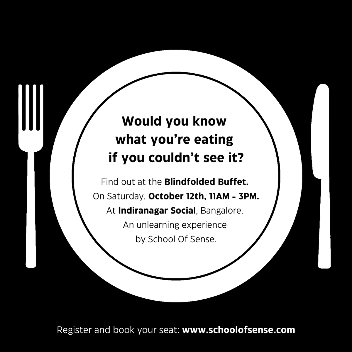 a5dollarshake's tweet photo. Would you know what you're #eating if you  couldn't see it? 

Find out on #Saturday 12th October at #Indiranagar #Social : https://t.co/0KpHm1gTqb

#foodies #blindfolded #buffet #bangalore #schoolofsense #food #unlearn https://t.co/f9Dd3RExcC