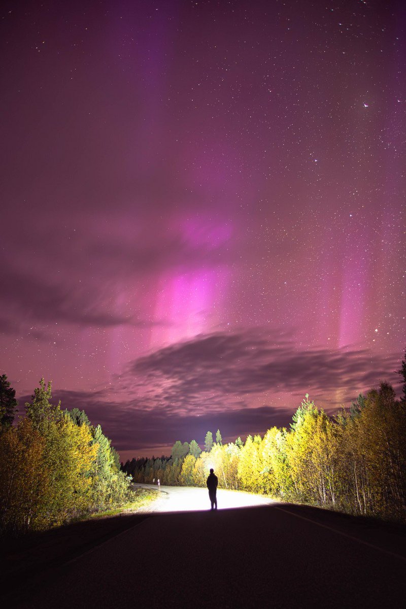 arcticlightadv's tweet photo. Photo dumb from september. Auroras around Lapland and Norway. https://t.co/kvjOwZbnZw