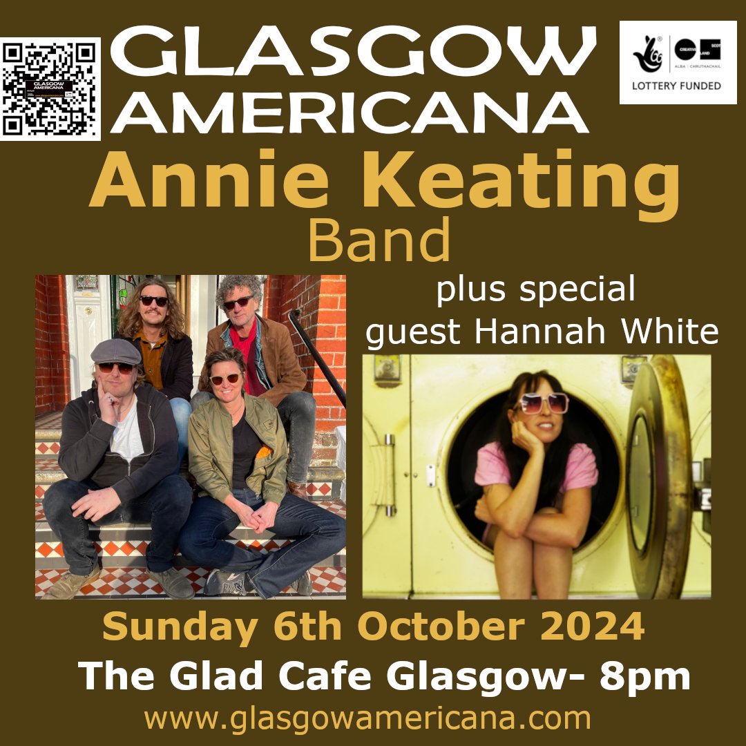 The Glad Cafe (@thegladcafe) on Twitter photo Glasgow Americana is well underway and tomorrow we host a double-whammy of shows, with a matinee with @peterbruntnell , followed by an evening show with <a href="/AnnieKeatingNYC/">Annie Keating</a> Band + Hannah White! Tickets available through <a href="/ticketsscotland/">Tickets Scotland</a> Glasgow Americana is well underway and tomorrow we host a double-whammy of shows, with a matinee with @peterbruntnell , followed by an evening show with <a href="/AnnieKeatingNYC/">Annie Keating</a> Band + Hannah White! Tickets available through <a href="/ticketsscotland/">Tickets Scotland</a>