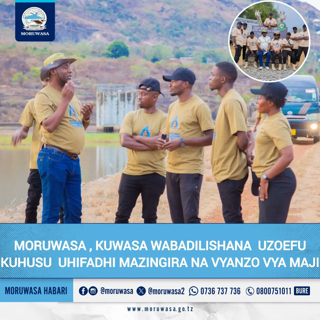 moruwasa2's tweet photo. Katika kuhitimisha ziara yao ya kubadilishana uzoefu wa huduma za maji na MORUWASA, watumishi wa Mamlaka ya Majisafi na Usafi wa Mazingira Kigoma (KUWASA) wamepata elimu ya uhifadhi wa Mazingira na vyanzo vya maji 
#kaributenamoruwasa https://t.co/g7AIBbl1T3