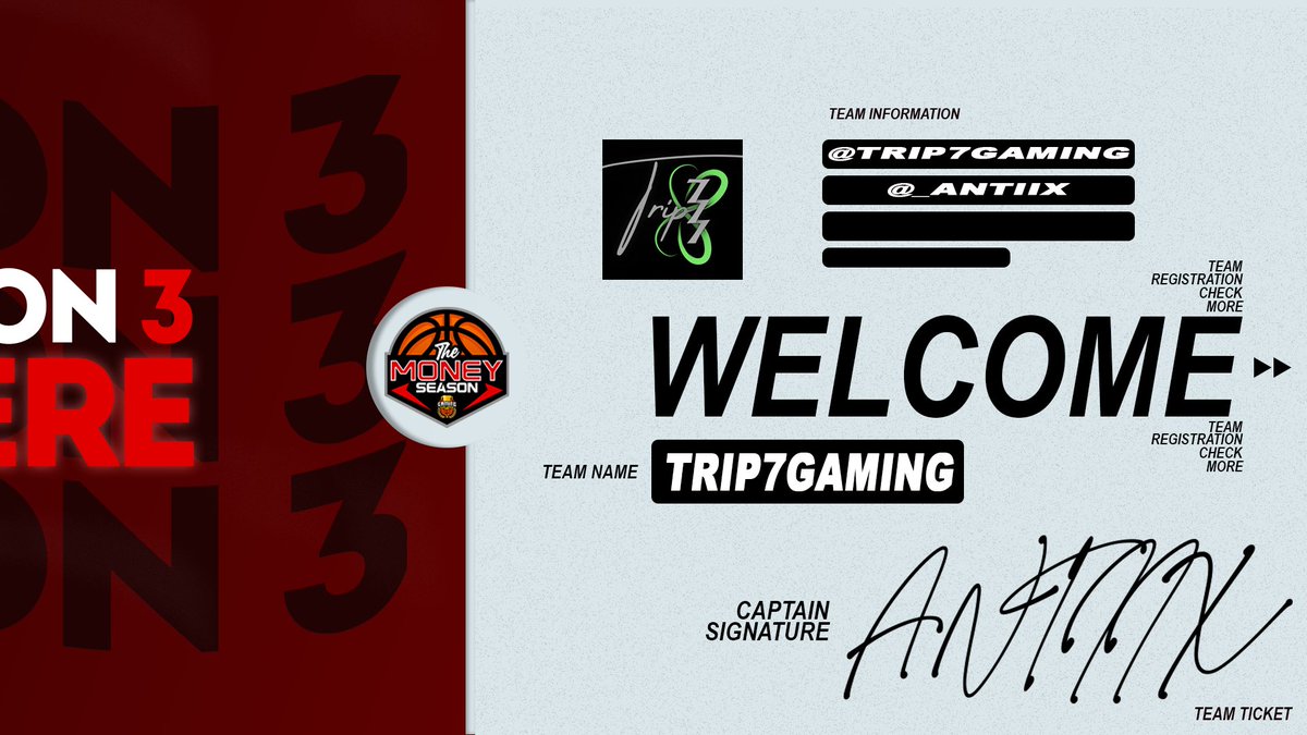 The Money Season 3 welcomes <a href="/Trip7Gaming/">Trip7 Gaming 🍀</a> ‼️ 

Looking forward to seeing this clan compete in another clan season. 

It’s not too late to sign up ‼️ Registration is still open until Sunday 10/6 at 2PM EST . 

🔗: thegcl.gg/tms-three-regi…

Any questions? DM <a href="/iamKade01/">Sav Riley</a> <a href="/Unkle_Dunk/">Unkle Dunk</a>