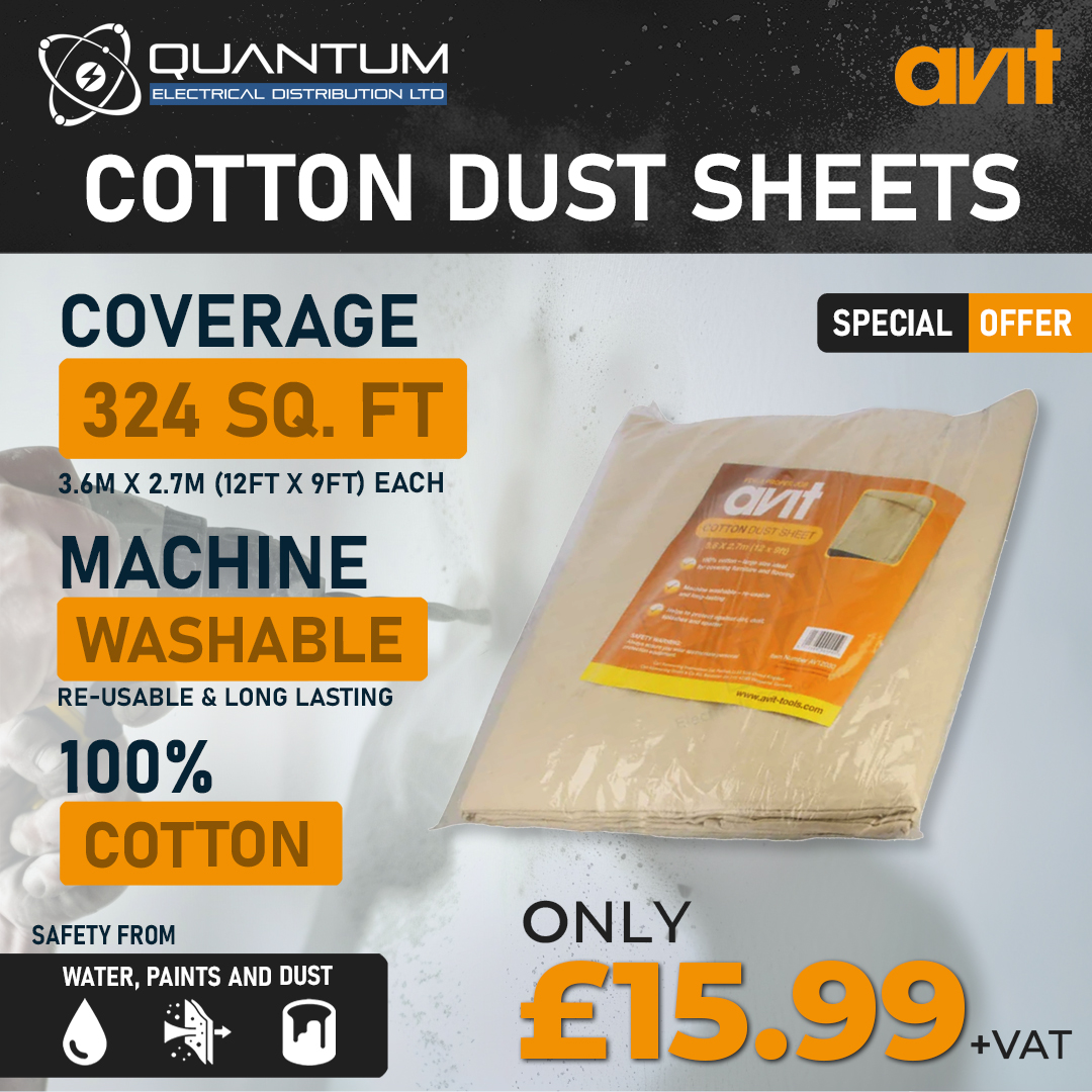 Looking for reliable protection during your next project? 🛠️ Our 100% cotton dust sheets from Avit are now on sale for ONLY £15.99 + VAT!

Whether it's DIY, decorating, or general protection, these dust sheets have you covered!

Hurry, while stocks last! 🏃‍♀️💨
 
📞 01293 213 007