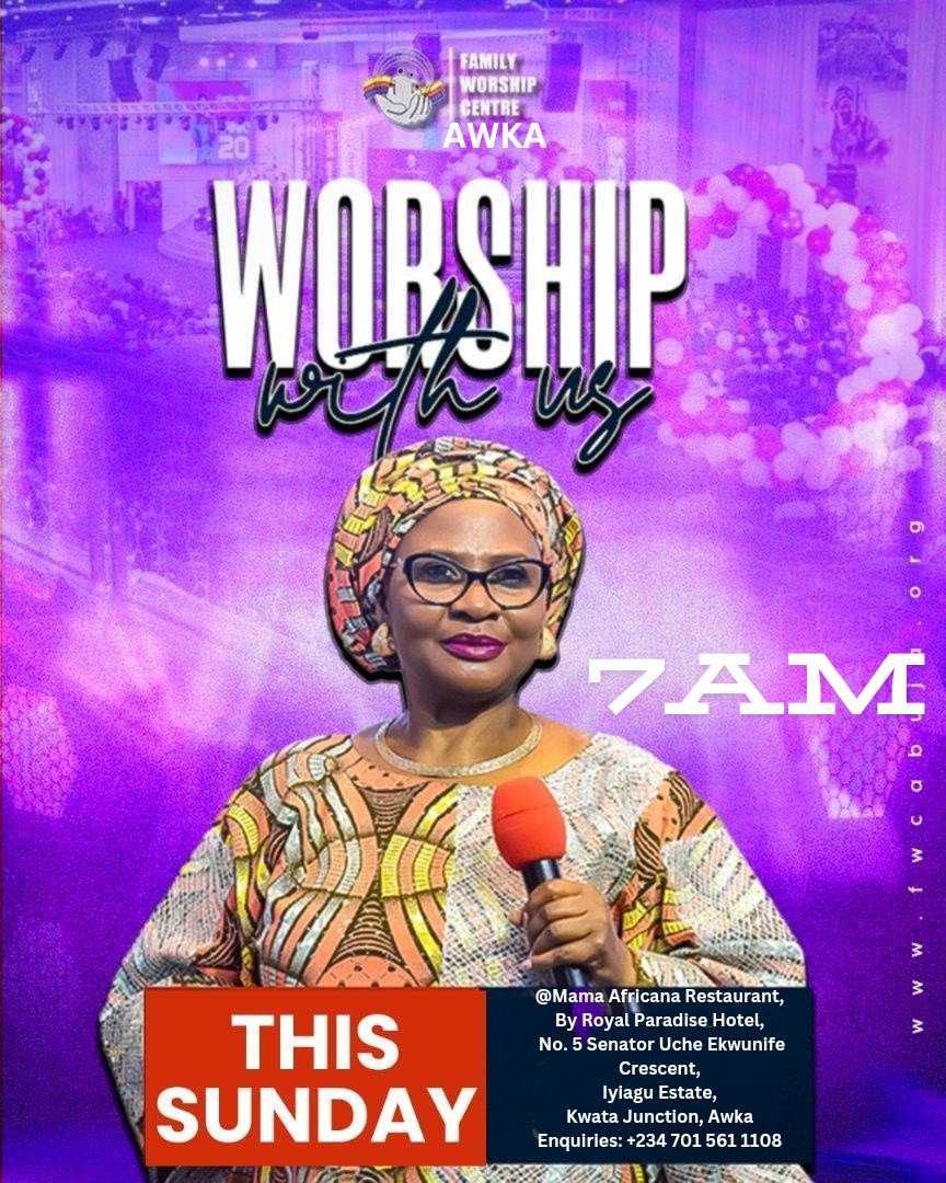 jmark2550's tweet photo. Venue: Mama Africana Restaurant, 
By Royal Paradise Hotel, 
No. 5 Senator Uche Ekwunife Crescent, 
Iyiagu Estate, 
Kwata Junction, 
Awka 
Enquiries: +234 701 561 1108 

#FWCAwka
#HolyCommunionService
#CommunionService
#SundayService
#FollowingJesus
1/2 https://t.co/cH0Y4IqGGd