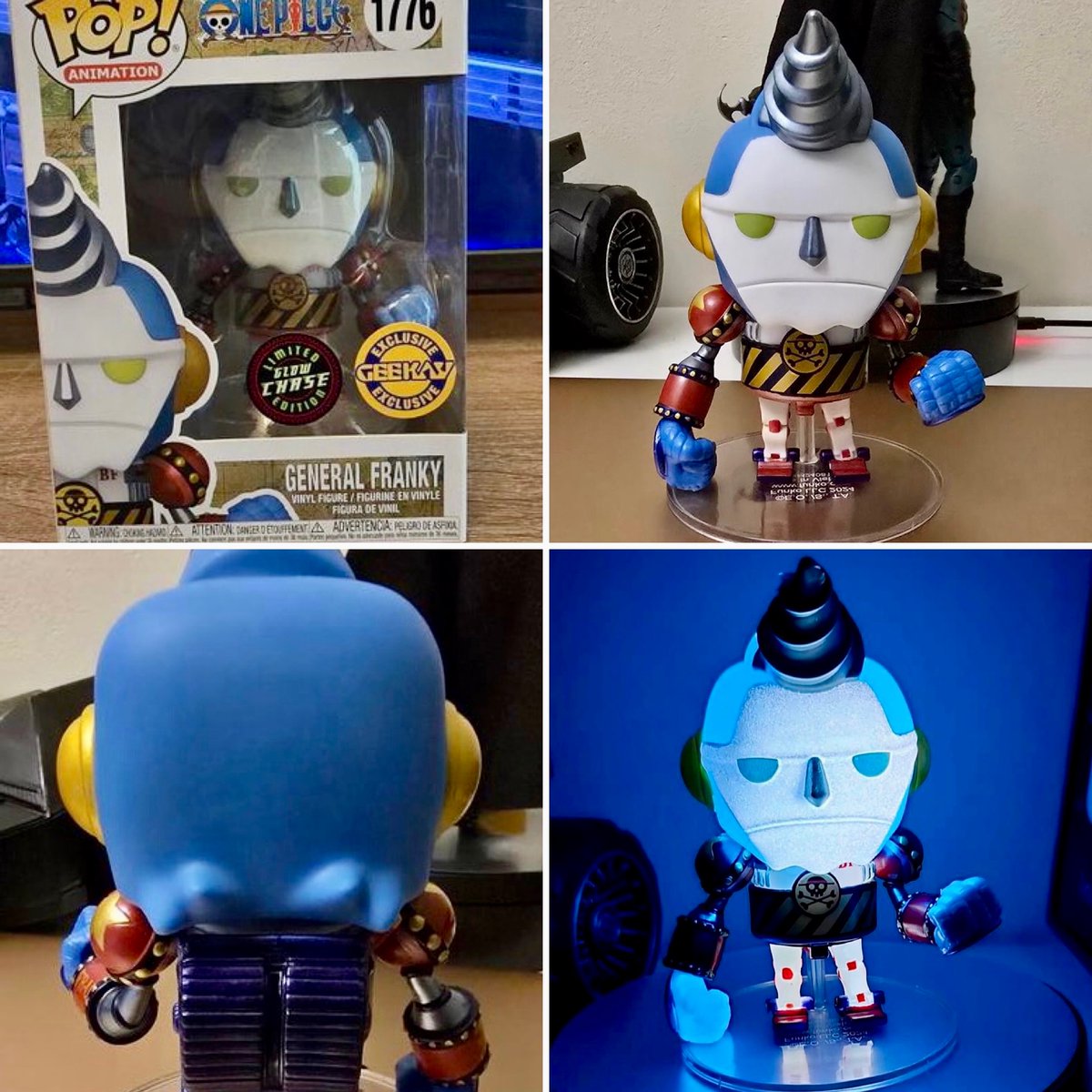 FunkoPOPsNews's tweet photo. First look in hand with the new General Franky Funko POP! Along with his glow powers! Thanks @yash190697 ~ #OnePiece #FPN #FunkoPOPNews #Funko #POP #POPVinyl #FunkoPOP #FunkoSoda https://t.co/nIJkrnEJuF