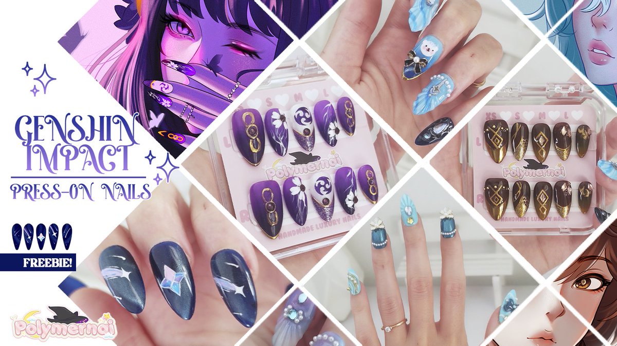 Genshin Impact ✦ Press-on nails
Launch page and banner ready! 

Shares super appreciated ☺️🙏