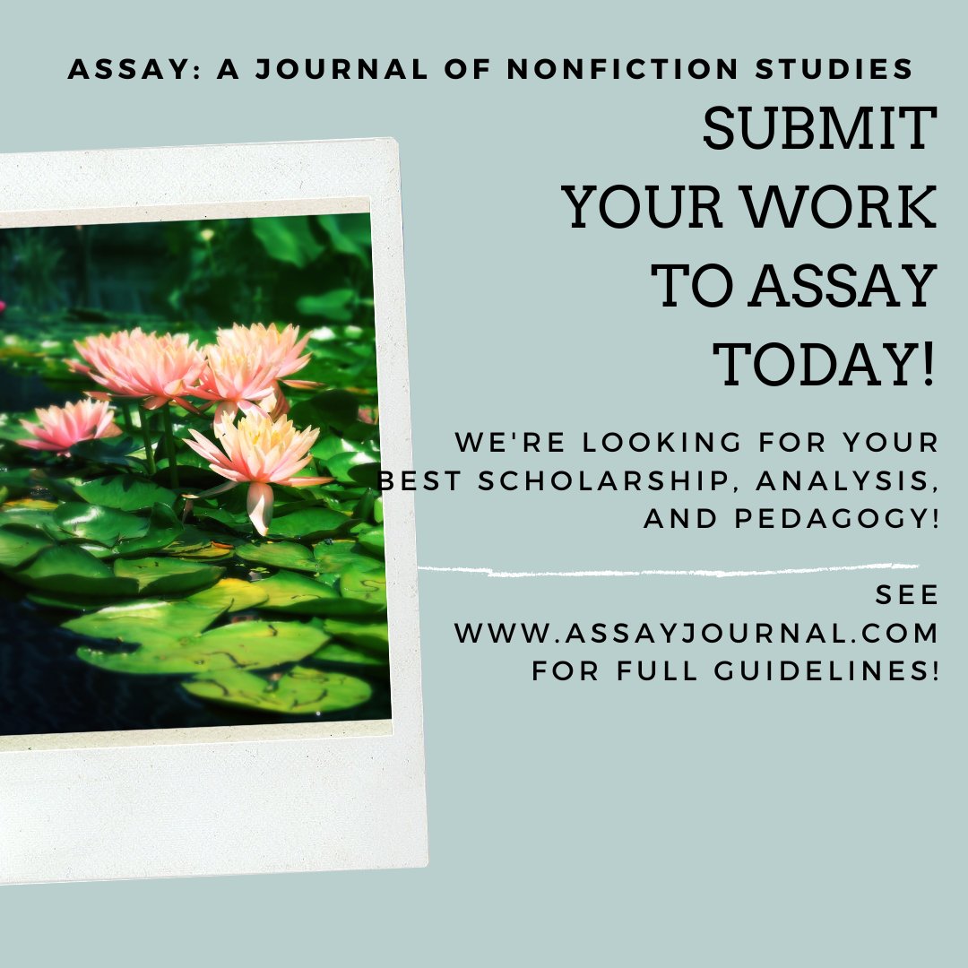Assay: A Journal of Nonfiction Studies tweet media