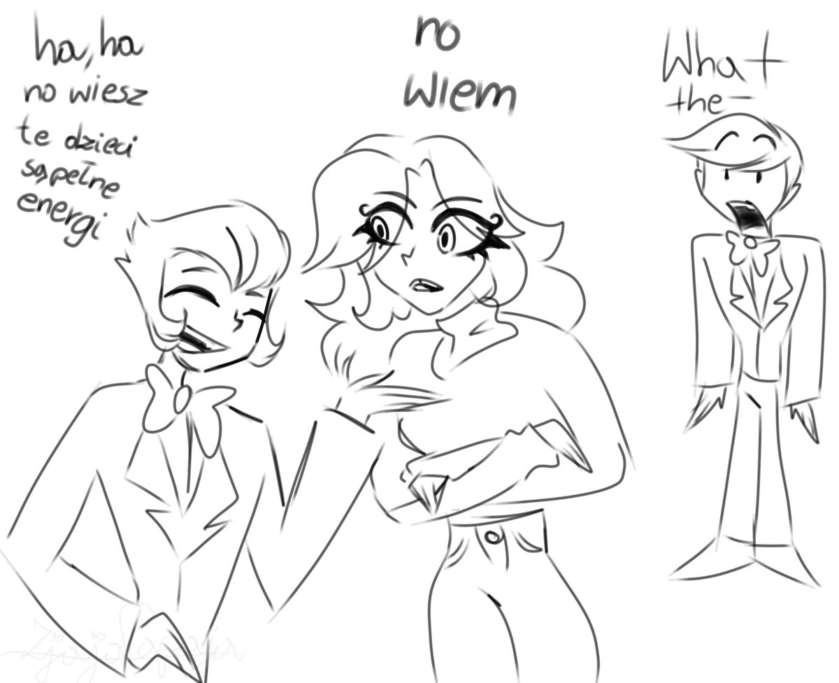 Halcingciung's tweet photo. Polish.. from au made by @JuiciestE #humanAlastor #humanLucifer #HazbinHotel #Radioapple #HabinhotelOC https://t.co/Ru9pBr044D