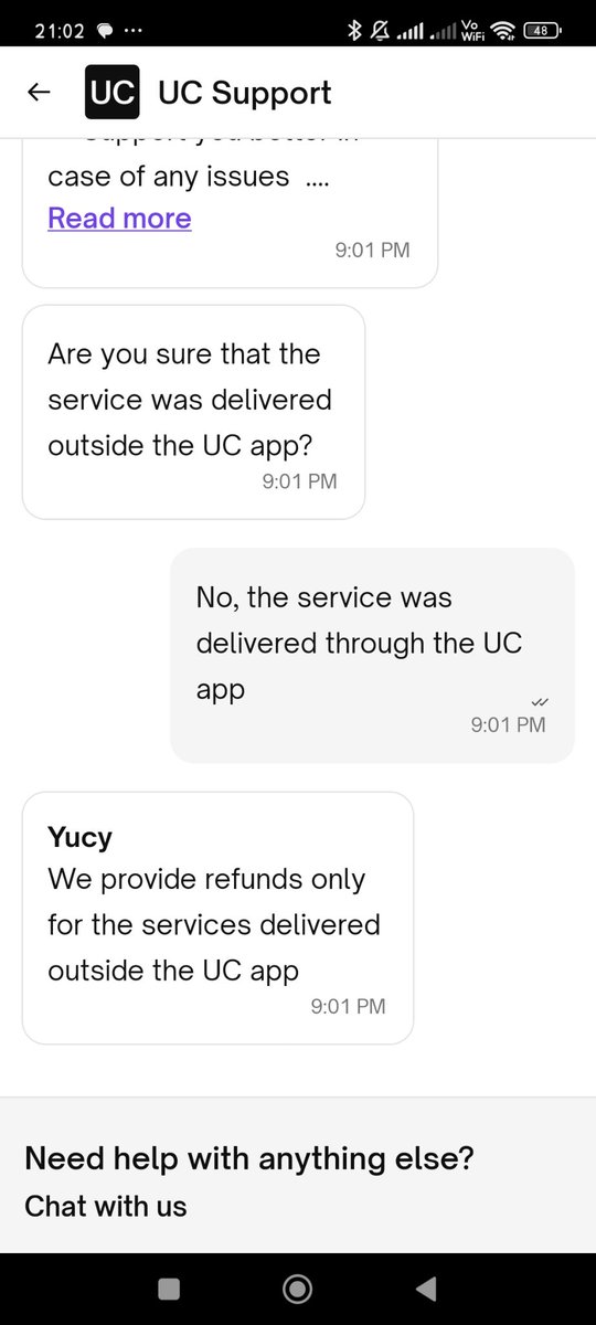 lastofthestar's tweet image. I&apos;m done! The chatbot from Urban Company is completely useless—providing no solutions whatsoever. It&apos;s pathetic that a company can&apos;t even get basic support right! #UrbanCompany #ChatbotFail #Frustrated

This is unacceptable!

@urbancompany_UC 
 
@jagograhakjago 
 
@abhirajbhal