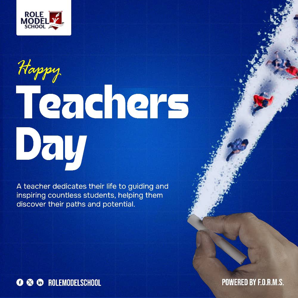 RolemodelSchool's tweet photo. Happy Teachers’ Day to our superheroes! What will this world be without Teachers?
 A teacher’s reach can not be measured; their worth, priceless! We celebrate you, we see you and we love you! Happy Teachers’ Day RMS teachers! https://t.co/xlIbCCJSoQ